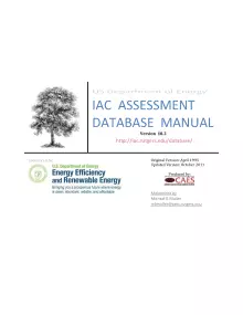 Industrial Assessment Database Manual